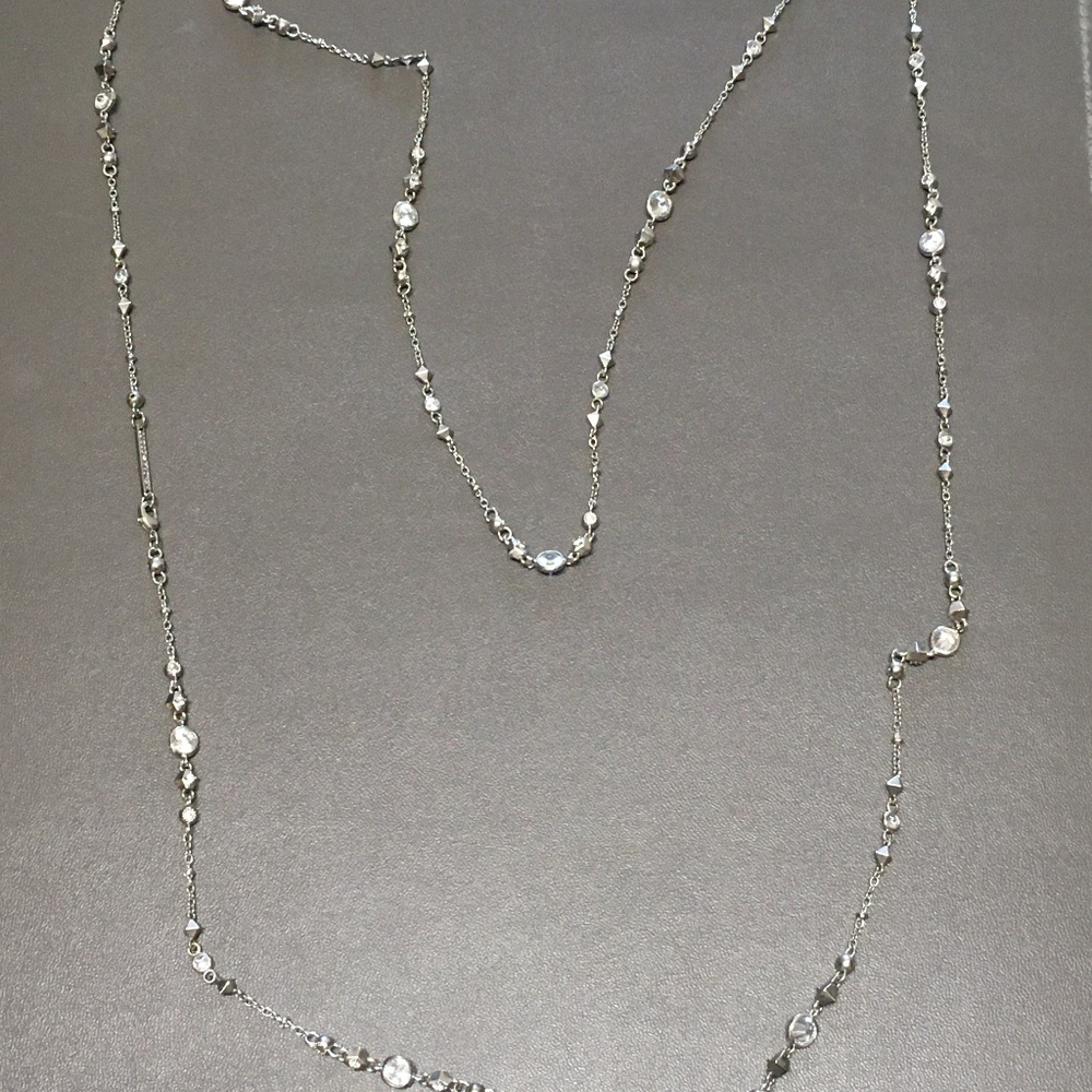 Kendra Scott Long Silver Necklace (Wyndham)